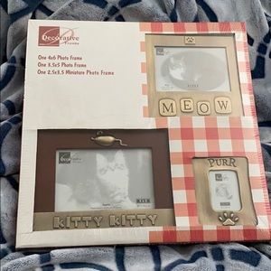 Cat picture frame gift set